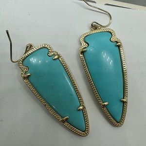 Kendra Scott gold/turquoise Skylar Earrings